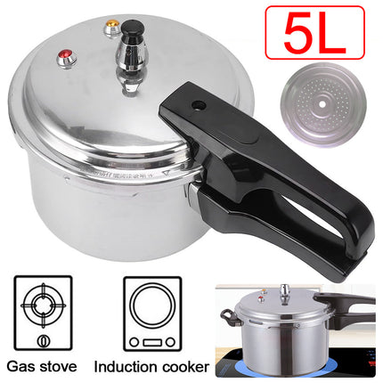 5L Aluminum Multi-Functional Quick Pot with Steaming Basket - Durable Kitchen Cookware for Soups