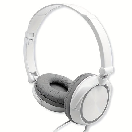 Wired Headphones, Foldable Bass With Microphone, Headset, 47.24inch Cable,