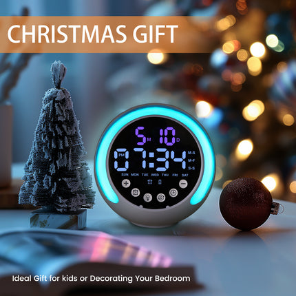Multifunctional Children's Alarm Clock Night Light RGB With Wake-up Light