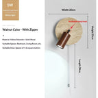 Walnut color with white light
