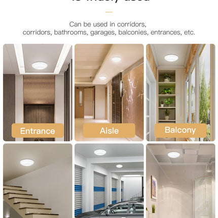 Human Induction Ceiling Lamp Infrared Garage Lamp Cloakroom Balcony Lamp Rechargeable For Easy Installation