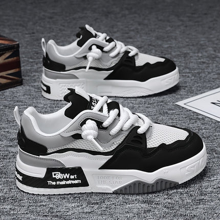 Sneakers, Men's Color Blocked Casual Lace up Skateboard Shoes, Suitable for Comfortable,