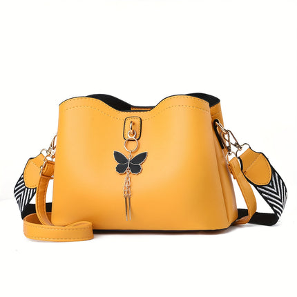 Crossbody Bags For Women Fashion Butterfly Bucket Purses For Teenage Lightweight Shoulder Bag