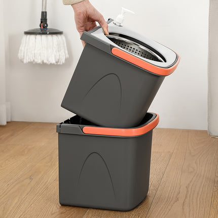 4pcs Family Spin Mop and Bucket, Includes 1 Replacement Cloth and 1 Spray Bottle.