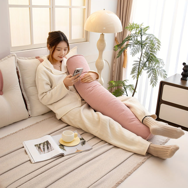 1pc Ultra-Soft Fresh Color Body Pillow - Double-Sided Breathable Comfort Maternity Support for Side