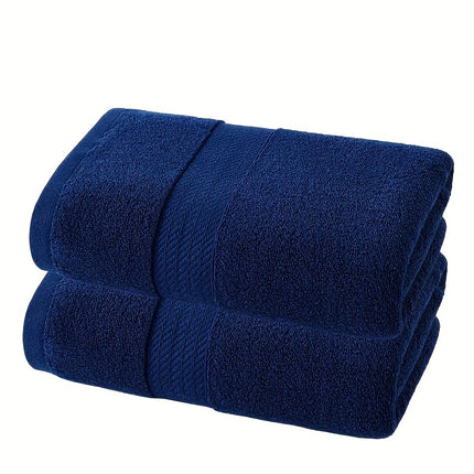 2pcs Washcloth Set 50*100cm/19.7*39.4 Inches, Solid Color Material