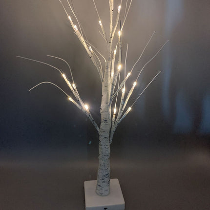 Christmas Simulation Of Birch Tree Lights
