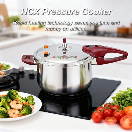 Pressure Cooker with Steamer Basket, Large Capacity for Home & Commercial Use,1600g 6 Safety Features