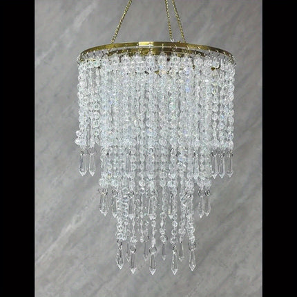 2D Flat, Wedding Birthday Engagement Party Hotel Luxury Decorations, Modern Beaded No-Light Hanging