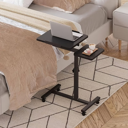 Foldable Mobile Workstation & Adjustable Rolling Bedside Table - Heavy