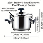 26cm 9L Stainless Steel High Quality Pressure Cooker