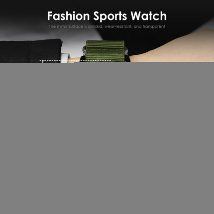 Men'S Sports Watch Multi-Function Strap Chronograph Alarm Date Display LED Backlight Black Sport Style