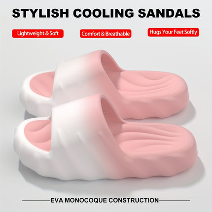 3 pcs set Slippers for Men, Summer Outdoor Wear, Thick-Soled Indoor Home