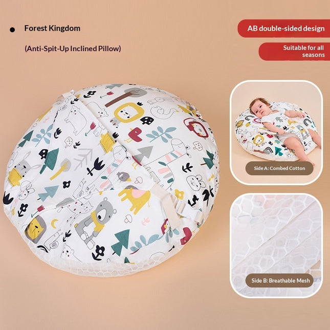 Creative Cartoon Printed Baby Anti-spit-up Inclined Pillow