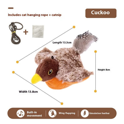Cross-border Hot Cat Shaking Bird Simulation Bird Cat Toy Self-Hi Relieving Stuffy Electric Sound Sparrow Automatic Funny Cat