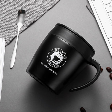 YIHAO New Fashion Double Wall Stainless Steel Handsel a spoon Thermoses Vacuum Flasks Business Portable Thermal Insulation Cup