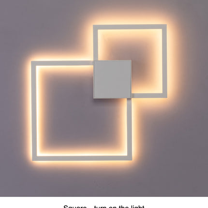 Simple geometric line LED shape wall light