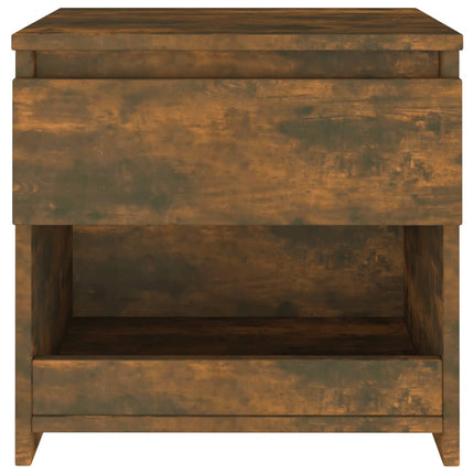 Smoked Oak Plywood Nightstand For Bedroom With Drawer And Compartment Bedside Coffee Sofa Tea Table Storage Closet Chest