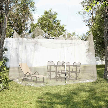 White Interior/Exterior Mosquito Net 156 Mesh, 300x300x250 cm - Durable Polyester, Portable