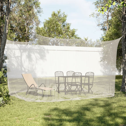 White Interior/Exterior Mosquito Net 156 Mesh, 300x300x200 cm - Durable Polyester, Portable