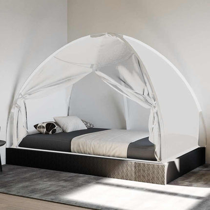 White Mongolian-style Mosquito Net with Doors, 220 Mesh, 200x200x130 cm
