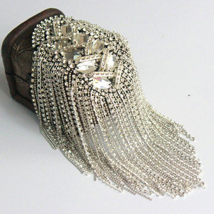 Fashion Dress Coat Fringed Epaulette Brooch