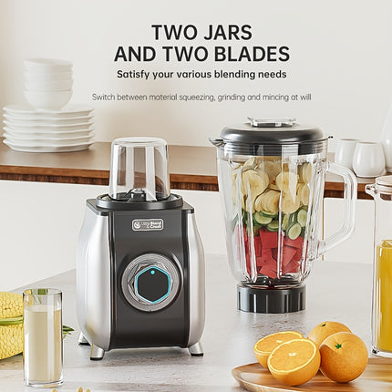 Juicer And Blender for Home Kitchens, Equipped with a 1.5L Glass Jar, a Plastic Cup,