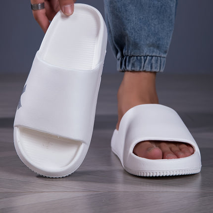 2 pcs Unisex Solid Color Open Toe Breathable Slippers, Comfortable Casual Durable Slippers