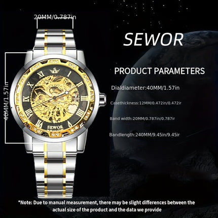 Double-sided Hollow High-end Design Luxury Men's Mechanical Watch Fashionable Versatile