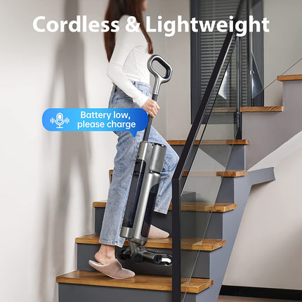 Cordless Vacuum Mop All In One For Hard Floors, LED Display