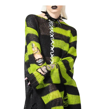 Halloween Ripped Long Sweater Women's Fashion Loose Sweater