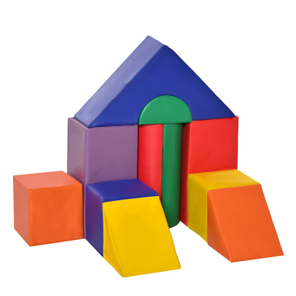 Soozier Foam Climbing Blocks for Toddlers, 11-Piece Baby Soft Foam Play Set, Climb and Crawl Activity Playset Building Blocks for Aged 1-3 Years Old Boys & Girls, Assorted