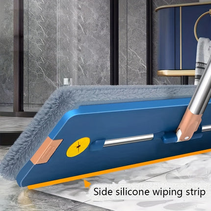 Flat Mop With 1/2 Mop Cloth Set/ Only 1 Mop Cloth, Long Handle Hands-free Wash Flat Mop