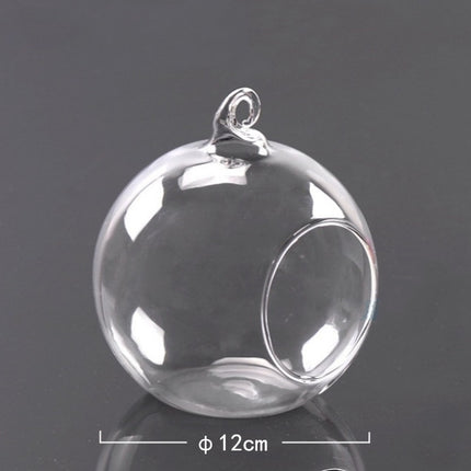 Hanging transparent glass vase container