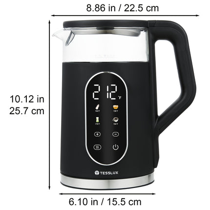 Electric Kettle, 1.7L/ 1500W Water Boiler Heater With Temperature Control, BPA-Free, 4 Preset Heating Programs,