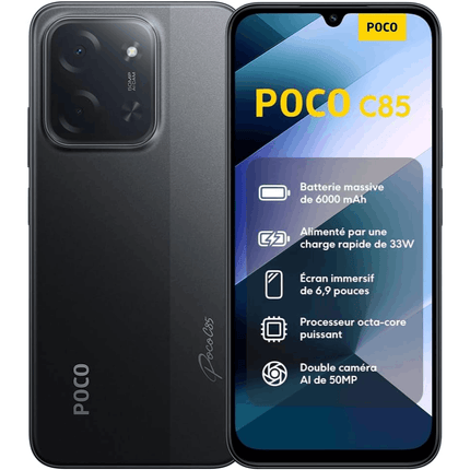 XIAOMI POCO C85, 6+128GB Smartphone, 6.9-Inch 120Hz Display, 7.99mm Design,