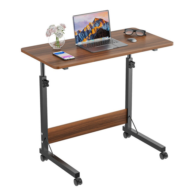 Heavy-Duty Adjustable Height Computer Desk with Pulley Mechanism Space-Saving Home Office Desk