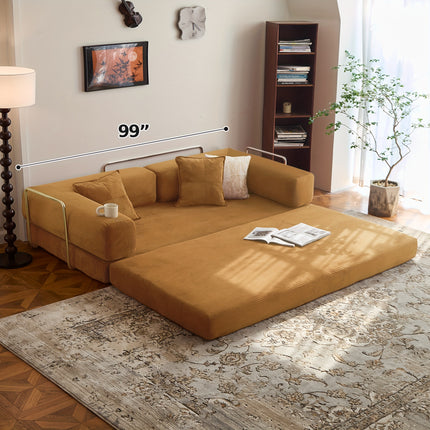 Sofa Bed, Convertible Floor Sofa, Leisure Sofa Bed, Corduroy Folding Mattress, Lounge Sofa