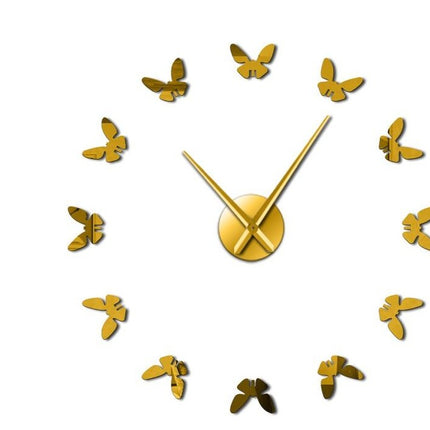Creative living room DIY mirror wall clock wall stickers fashion personality special wall clock 3D wall stickers clock