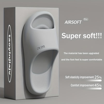4 pcs set New EVA Solid Color Sandals, Men's Four-season Simple Home Soft Thick Anti-slip Bathroom Sandals
