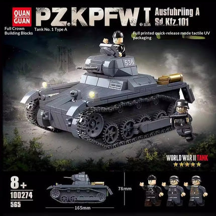 Building Block No.1 Tank Model Assembly Toy
