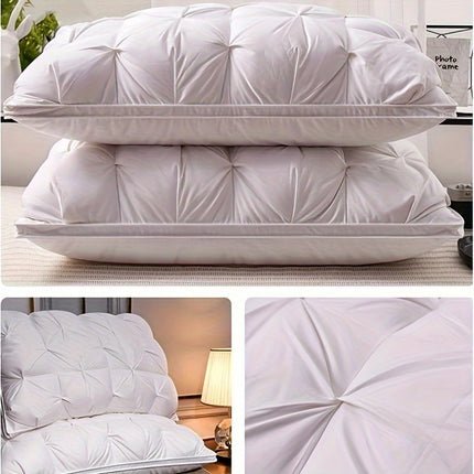 3D 2-piece soft luxury five-star hotel quality pillow, deep sleep neck support, all season pillow core