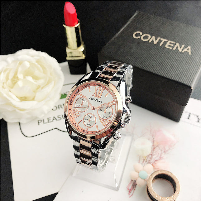 Women's Fashion Diamond Quartz Mesh Strap Watch