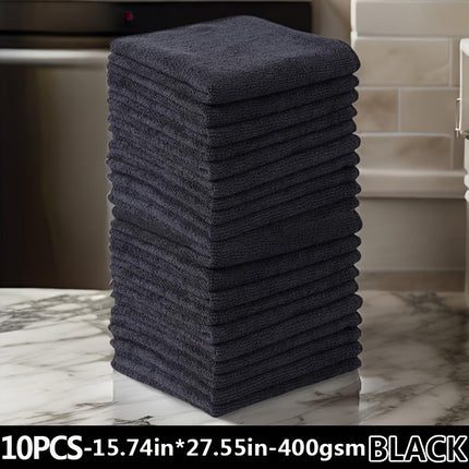Ultra-Soft Microfiber Salon Towels (5/10/20/50pcs) (Black/White/Grey), 16x27 Inches, 400 GSM