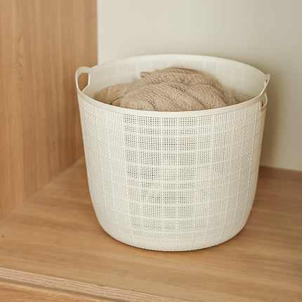 Home Simple Solid Color Clothes Storage Laundry Basket