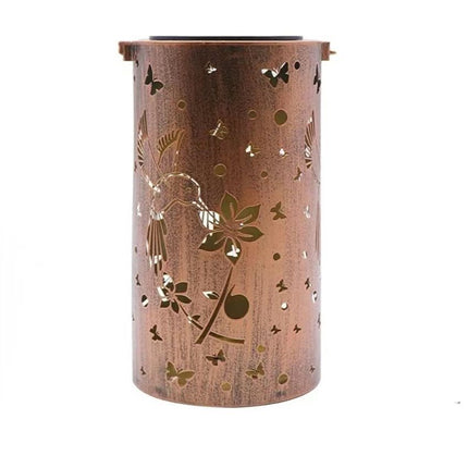 Solar Hanging Lamp Outdoor Courtyard Iron Hollow Lantern