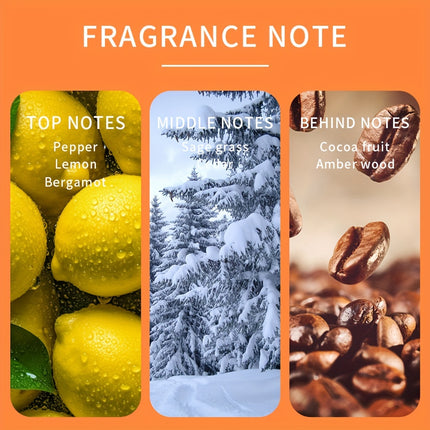 Men's 3.4oz Eau De Parfum - Refreshing & Long-Lasting Spicy Woody Scent, Perfect for Dates & Casual Attire,