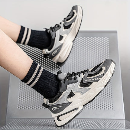 Men's Durable Lightweight Cushioned Support Road Running Shoes - Low-Top Breathable Sneakers