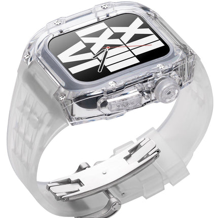 Crystal Transparent Case Fluorine Rubber Strap