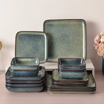 16pcs Dinnerware Collection, Resistant to Chips And Scratches, Designed for Four People,